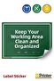 Keep the Workspace You Are Working in Clean and Organized. Isg Warning Sign Sticker 25X35 cm