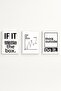 White Wooden Framed Set of 3 Paintings with Motivational Writings Huhu564 - Set of Three Paintings with White Frame