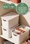 Decorative Storage Box 3-Piece Organizer with Lid Bathroom Kitchen Organizer Multi-Purpose Box
