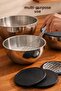 9-Piece Steel Grater Mixing Bowl Set – Kitchen Set with Grater Attachment - 4