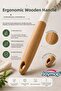 Sink and Dishwashing Brush – Cleaning Brush with Wooden Handle and Strong Bristles - 4