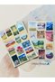 Watercolor Landscape Themed Sticker Set - 2 Sheets 11X16 cm - Vintage Nature Aesthetic Journal Stickers - for Agenda, Diary, Bujo, Scrapbook - 2