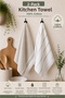 2-Piece Kitchen Towel Set 40X60 cm 100% Cotton Kitchen Hand Towel High Water Absorbent Drying Towel Premium Kitchen Towel Set - 2