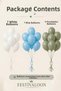 20-Piece Macaron Blue White Eucalyptus Green Balloon Set 11 Inch Birthday Baby Shower Party Decoration - 3
