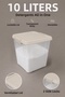 2-Piece 10Lt Lockable Lid Storage Box - Deep Elora Bathroom Organizer Detergent Storage Container Beige - 3