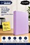 A4 4-Ring Lilac Faux Leather Folder |   Office and Document Organization –