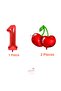 Rönesans Cherry and Red Number Themed Foil Balloon Set Age-9 - 2