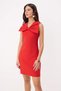 Red Bow Detail Bodycon Midi Woven Dress Twoss26El00693 - 5