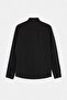 Black Slim Fit Striped Linen Look Men's Shirt Tmnss26Go00043 - 6