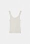 White Knitted Girls' Undershirt Tkdss26Al00016 - 4