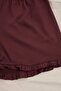 Bordo %100 Pamuklu Fırfırlı Şortlu Örme Pijama Takımı THMSS22AU0304 - 8