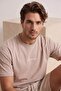 Beige Oversize/Wide Fit Slogan Printed Tok Fabric T-Shirt Tmnss26Ts00073 - 2