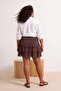 Brown Woven Plus Size Skirt Tbbss26Az00022 - 6