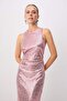Pembe Payet Shift/Düz Kesim Maxi Örme Abiye & Mezuniyet Elbisesi TPRSS26AE00184 - 2