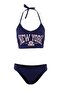 Slogan Detailed Chlorine & Water Resistant Long Lasting Lycra ® Xtralifehipster Bikini Set Tbess26Bt00164 - 5