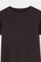 Brown Modal Crew Neck Long Comfortable Fit Dress with Side Slits Tdrss26El00087 - 4