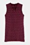 Bordo Dokulu Kısa / Mini Tüvit Görünümlü Triko Elbise TWOAW25EL00542 - 4