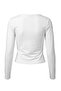 Wardrobe Essentials Ecru Plain Fitted Pool Collar Snap Crop Viscose Ribbed Knitted Blouse Twoaw27Bz00118 - 7