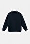 Lacivert Regular/Normal Kesim Yaka Detaylı Fırçalı Selanik Yumuşak Sweatshirt TMNAW27SW00003 - 8