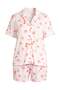 Ecru Heart Patterned Shirt Collar Knitted Large Size Pajama Set Tbbss26Ai00054 - 5