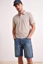Gray Regular/Normal Cut Modal Content Polo Neck T-Shirt Tmnss26Po00043