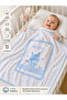 Knitwear Blue Baby Boy Blanket 100% Cotton with Cat Multi-Purpose Baby Stroller Cover Play Mat