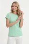 100% Cotton Striped Low Arm Tip Double Women's T-Shirt - with Different Color Options - 4
