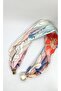 Floral Patterned Pearl Scarf Necklace (44 cm) - 2