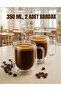 2-Pack 350 ml Double Glass Double Wall Cups