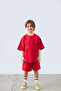 Red Shorts with Embroidery Detail - 2
