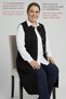 Women's Knitwear Seasonal Spring Glittery Hijab Cap Large Size Double Pocket Long Mercerized Mother Black Vest - 6