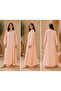 Peach A-Line Modest Dress
