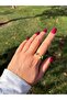 Women's Gold Color Globe Ring - 2