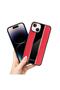 Apple iPhone 13 Compatible Case Premium Leather Case Red - 3
