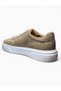 100% Genuine Leather Men's Sneaker Daily Comfortable Shoes - Ultra Comfort Eva Sole - Beige Suede - 2