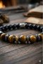Cat's Eye-Onyx Stone-Hematite Men's Natural Stone Bracelet