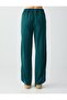 Dark Green Regular Waist Regular Leg Long Trousers with Pocket Detail - 5