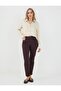 Bitter Brown High Waist Regular Leg Woven Trousers