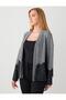 Anthracite Relaxed Fit Long Sleeve Knitted Cardigan with Lace Detail - 3