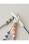 Colorline stainless steel 4-piece cocktail fork 15 cm pink - 2