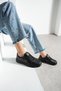Unisex Black Sports Shoes Comfortable Soft Sole Non-Slip Daily Lace-Up Sneakers 308 - 3