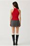 Women's Ribbed Halter Neck Crop Blouse - 3