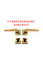 (7 SET) LUXURY ANKA ROZET HANDLE (3+1) CIRCLE SET ALBIFIRIN YELLOW - SATIN DOOR HANDLE ALUMINUM / STEEL - 7