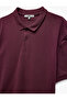 Short Sleeve Cotton Pique Fabric Polo Neck Slim Fit T-Shirt - 5