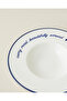 Feel Meal Porcelain 2-Piece Pasta Plate 27 cm White - Navy Blue - 4