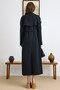 Unlined Long Trench Coat with Epaulet and Cape Detail Black 6808 - 7