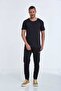 Sausage Collar Flamed Single Jersey Cotton Black T-Shirt - 3