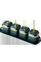 Seasoning Rack Spice Pots,Storage Container Condiment Jars,4 Pcs Acrylic Cruet with Cover and Spoon - 7