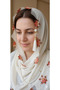 Needlepoint Cream Color Prayer Cover with Prayer Beads - 2