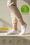 Seamless Women's White Bamboo Sneaker Socks - Odor-Free Invisible Bootie Socks